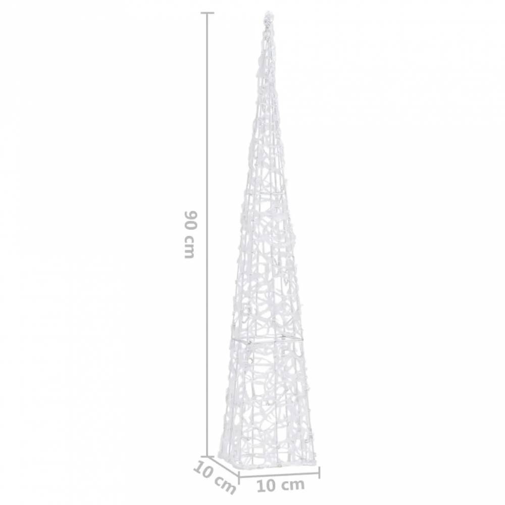Akrilinė LED kalėdinė dekoracija kūgis/kūgiai įvairių spalvų ir dydžių