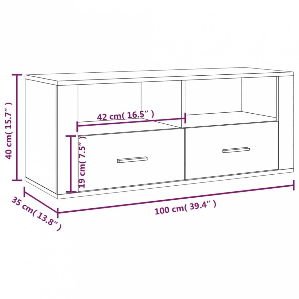 Televizoriaus spintelė, 100x35x40cm, mediena
