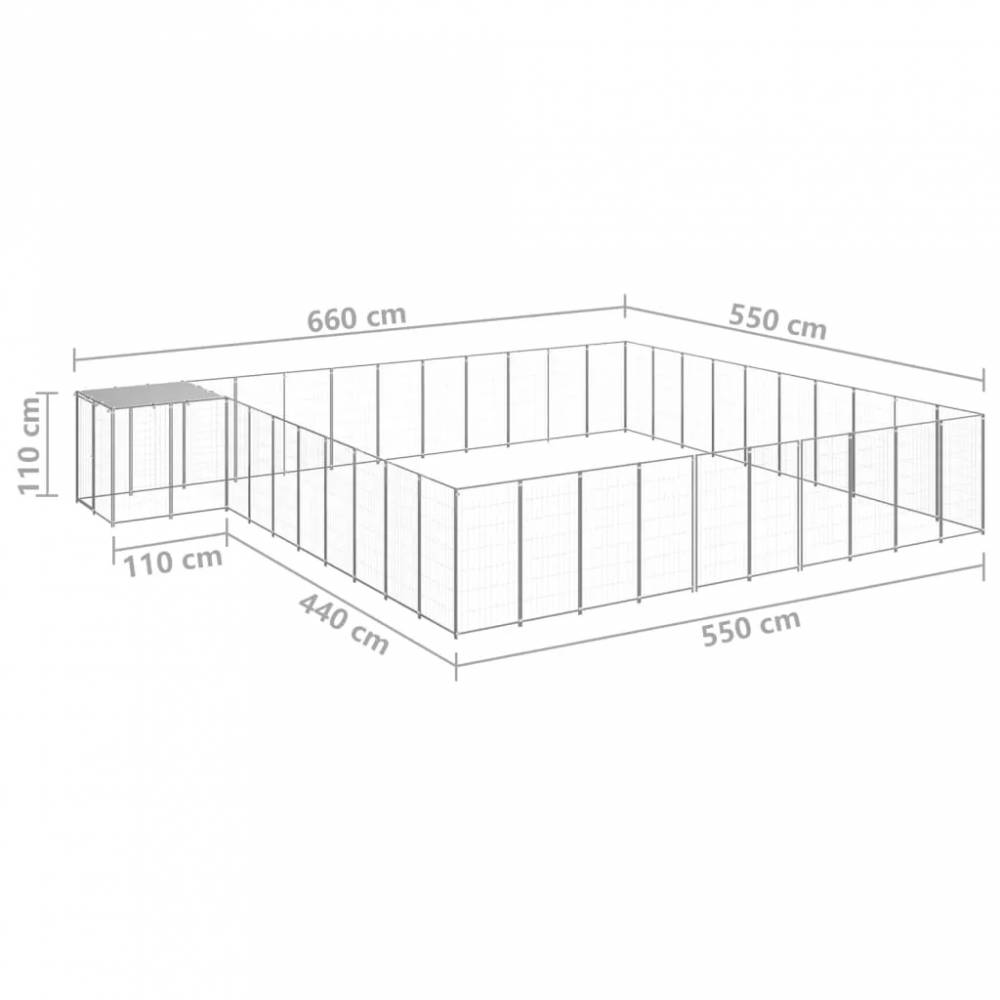 Plieniniai šunų voljerai įvairių dydžių ir spalvų