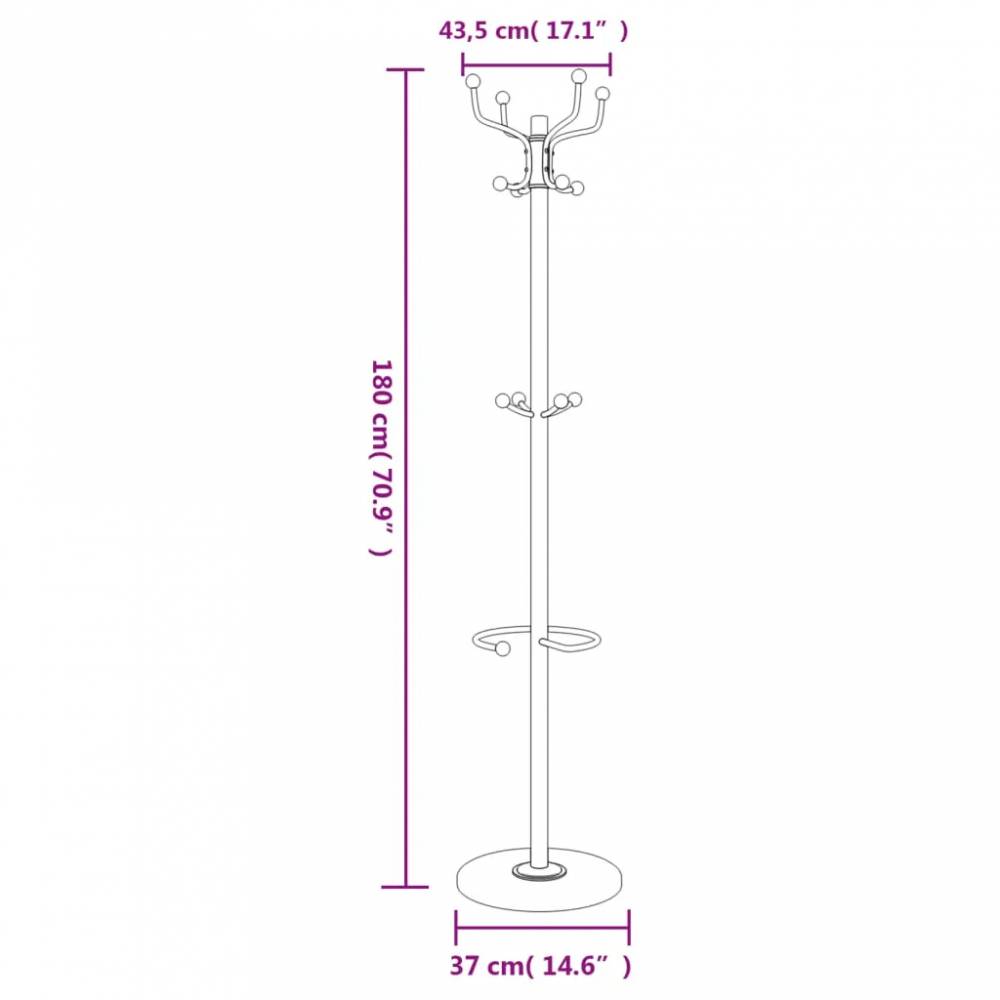 Paltų kabykla su skėčių laikikliu, 180cm, geležis