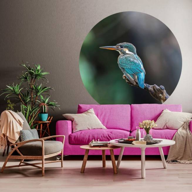 WallArt Tapetai The Kingfisher Apskriti