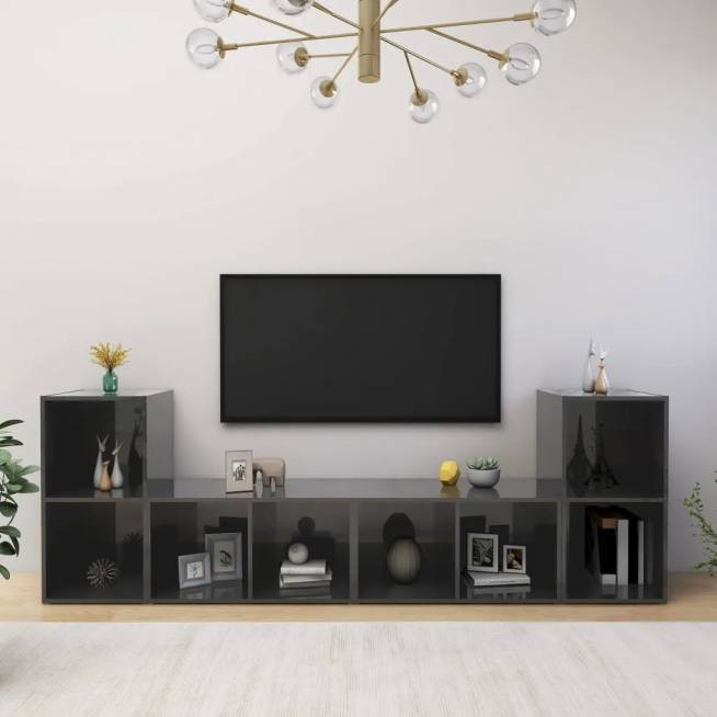 TV spintelės, 4vnt., 72x35x36,5cm, mediena