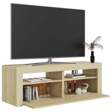 TV spintelė su LED apšvietimu, 120x35x40 cm