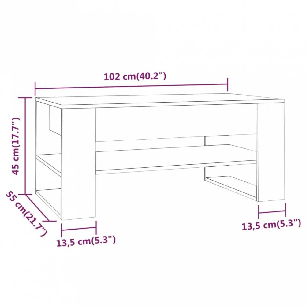 Kavos staliukas, 102x55x45cm, apdirbta mediena