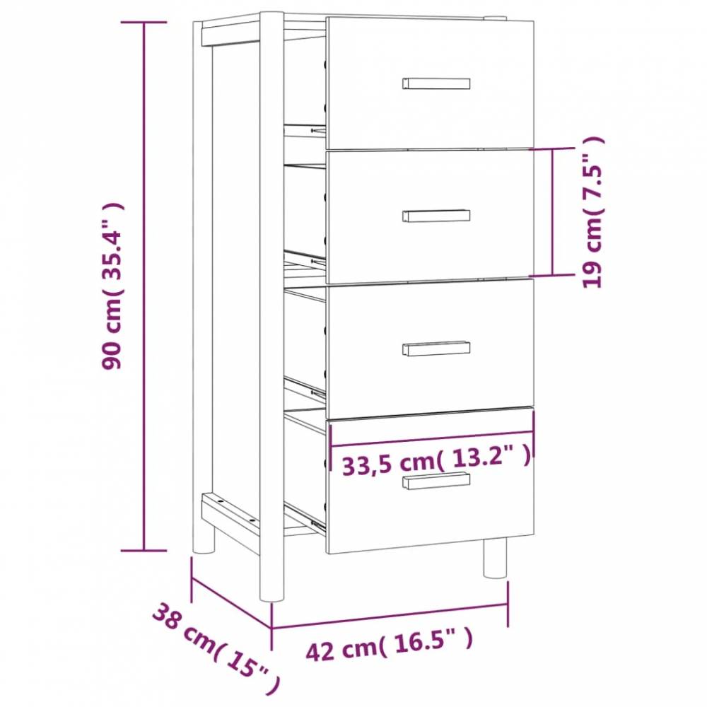 Komoda 42x38x90cm apdirbta mediena