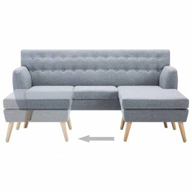 L-formos sofa su audiniu apmušalu 171,5x138x81,5cm