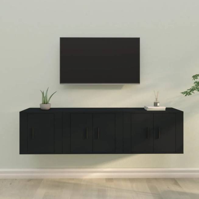 3-Piece Wooden TV Cabinet Set