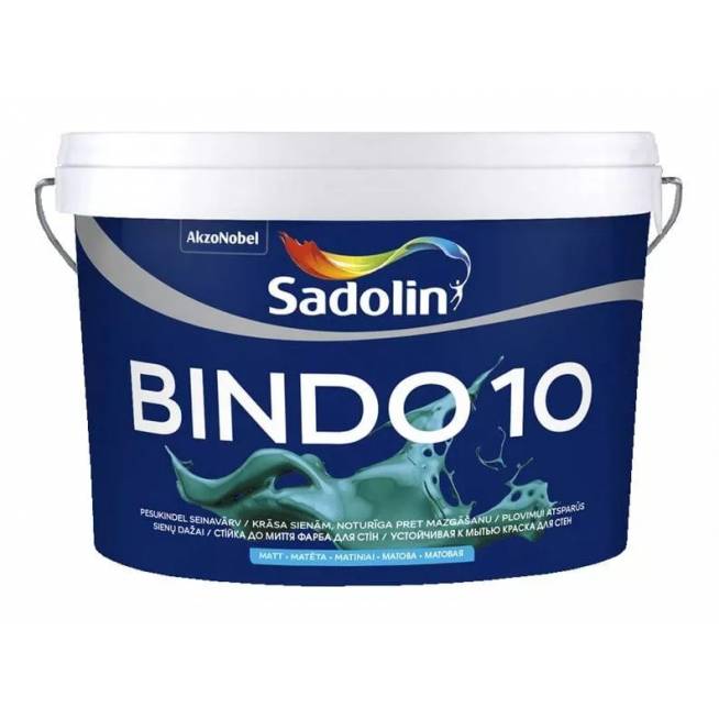 Dažai Sadolin Bindo 10, balta, 2.5 l