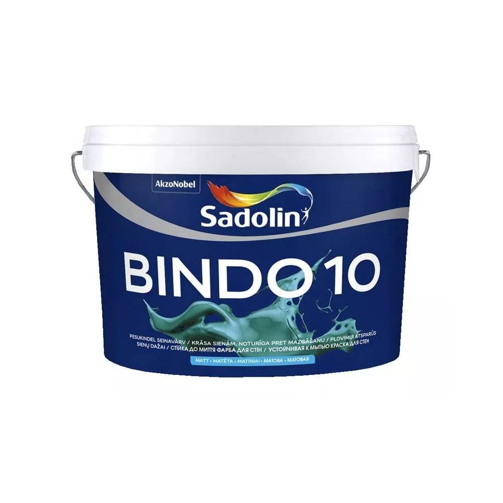 Dažai Sadolin Bindo 10, balta, 2.5 l