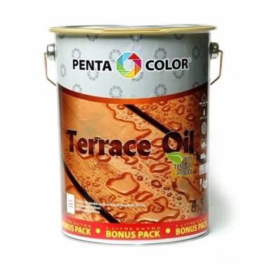 Terasų aliejus Pentacolor Terrace Oil, tamsiai ruda, 4.5 l