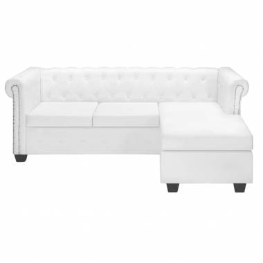 L-formos Chesterfield sofa, dirbtinė oda