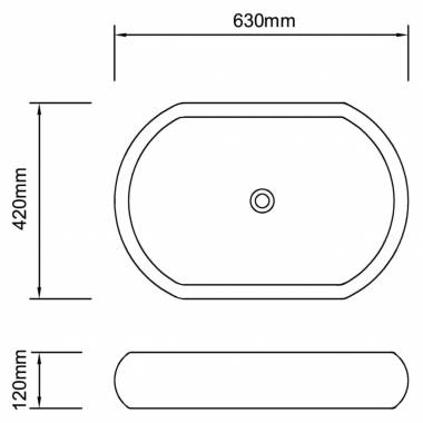 Oval Ceramic Bathroom Sink