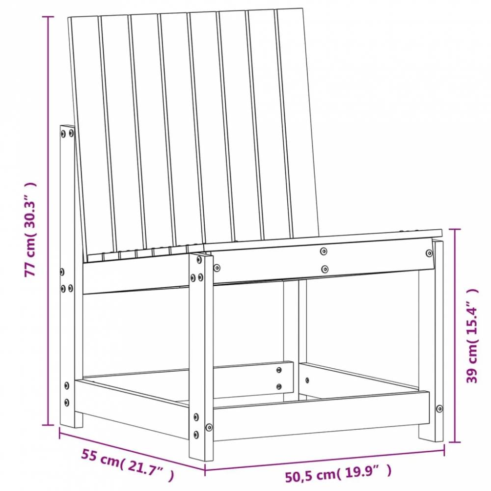 Sodo kėdė, 50,5x55x77cm, medienos masyvas