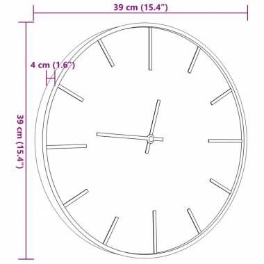 Sieninis laikrodis, rudas, Ø39cm, geležis ir apdirbta mediena