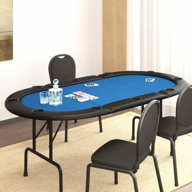 Sulankstomas pokerio stalas, 206x106x75cm, 10 žaidėjų