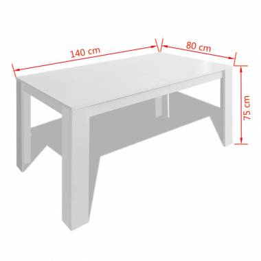 Valgomojo stalas, 140 x 80 x 75 cm