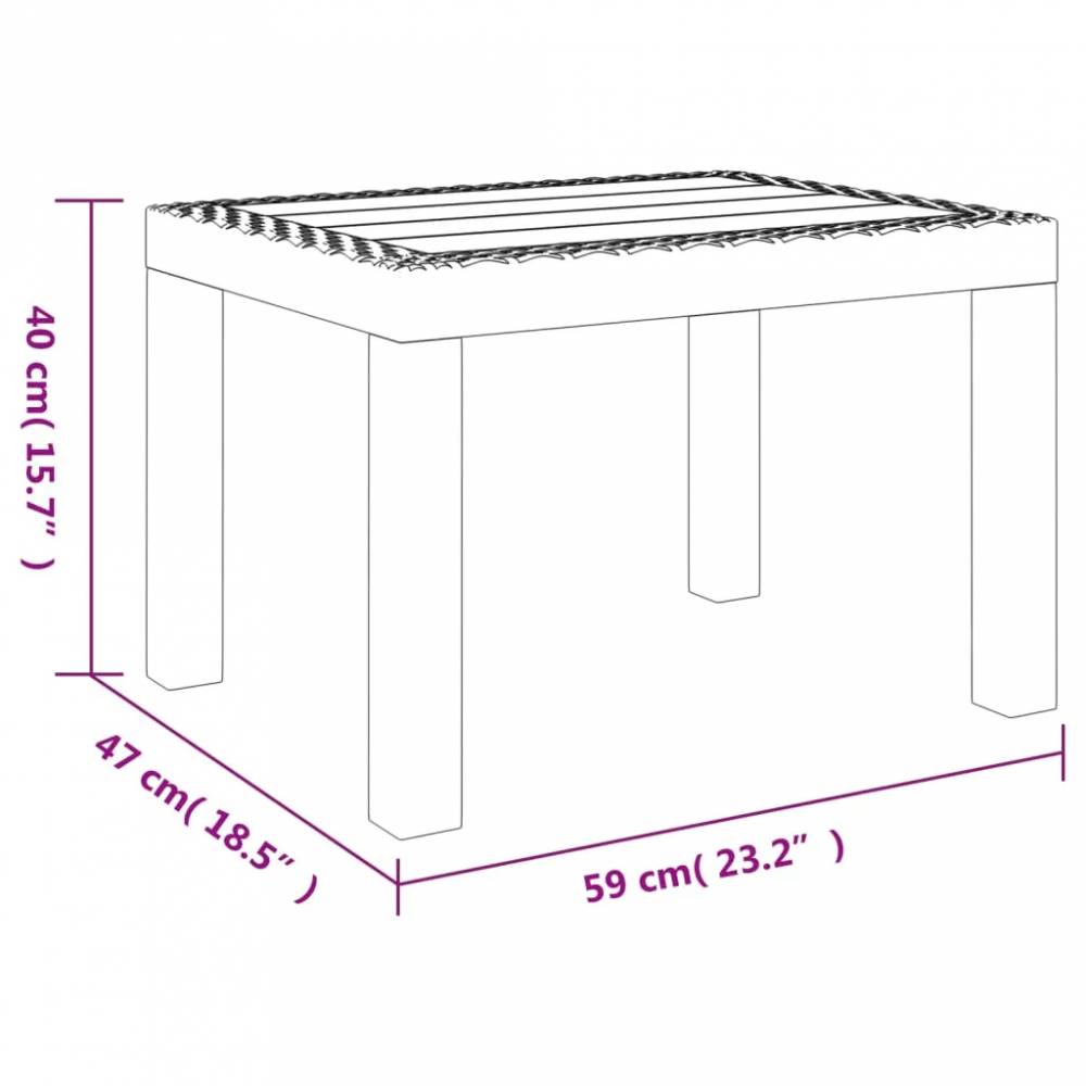 Sodo stalas, 59x47x40cm, PP