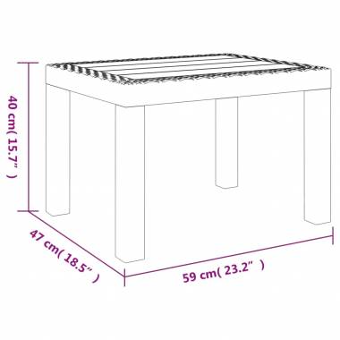 Sodo stalas, 59x47x40cm, PP