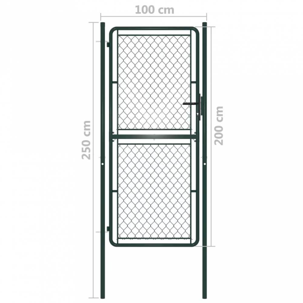 Žalios spalvos sodo vartai iš plieno