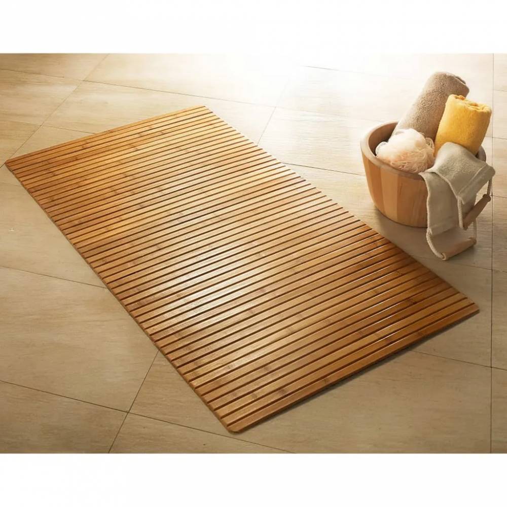 Kleine Wolke Bath Rug "Bambus" Brown