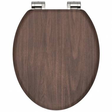 SCHÜTTE Klozeto sėdynė su soft-close mechanizmu DARK WOOD, MDF