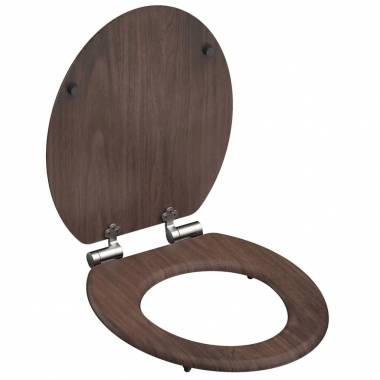 SCHÜTTE Klozeto sėdynė su soft-close mechanizmu DARK WOOD, MDF