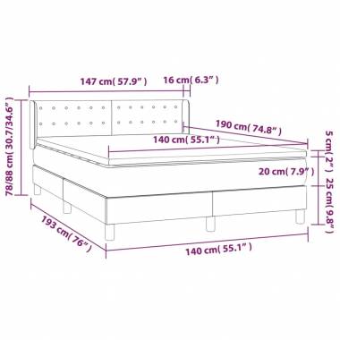 Box Spring Lova su Čiužiniu Aksomas