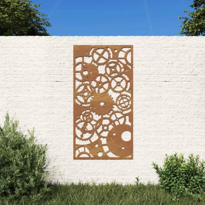 Sodo sienos dekoracija, 105x55cm, corten plienas