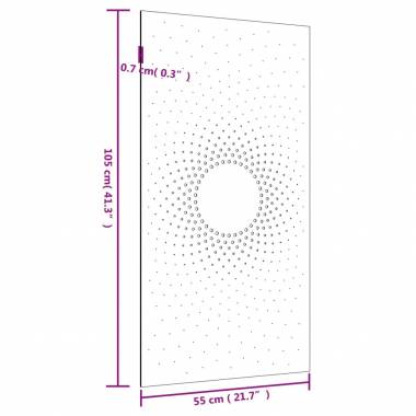 Sodo sienos dekoracija, 105x55cm, corten plienas, saulė