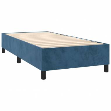 Velvet Upholstered Bed with Mattress and Springs