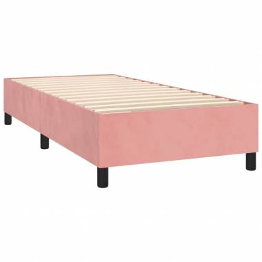 Velvet Upholstered Bed with Mattress and Springs