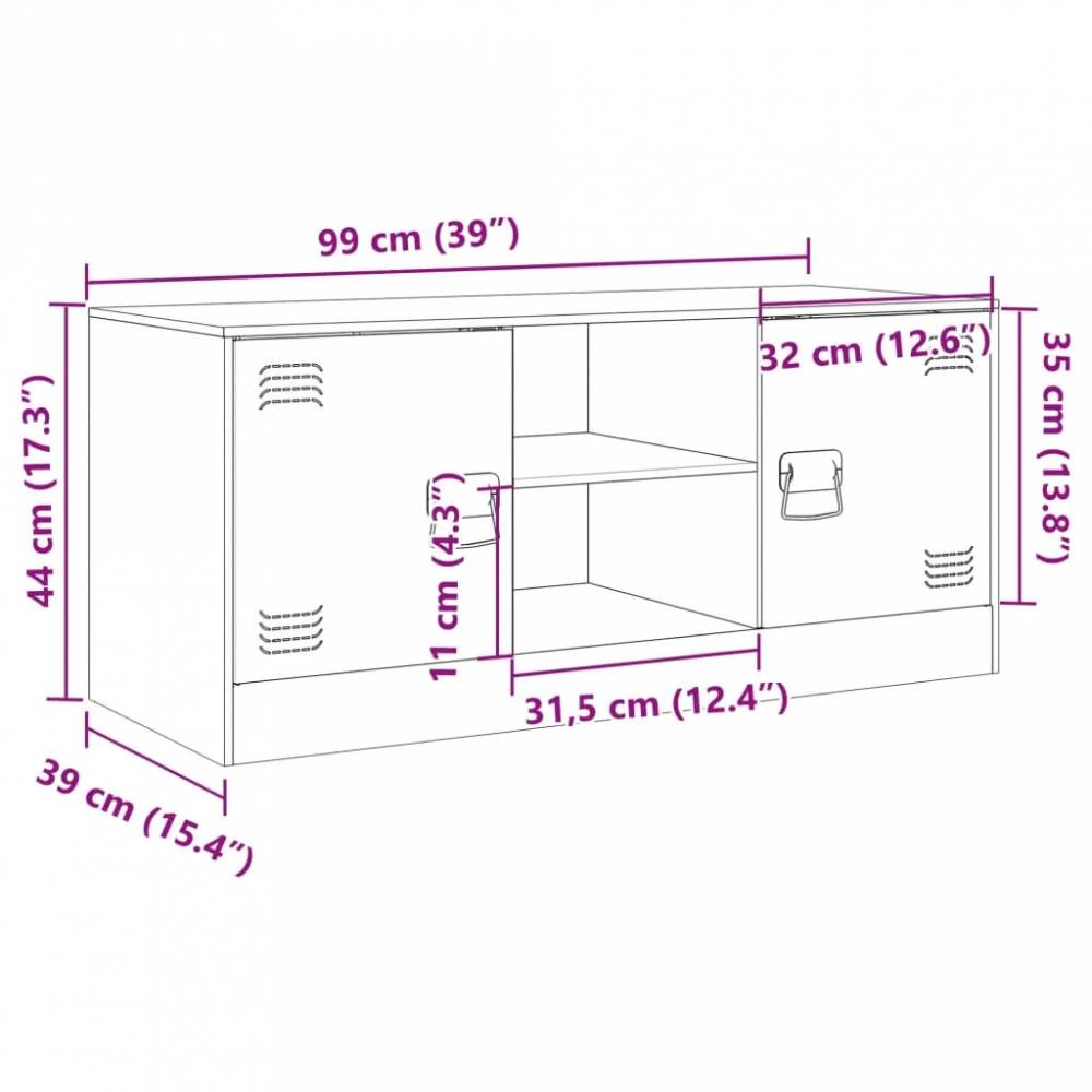 Televizoriaus spintelė 99x39x44cm, plienas