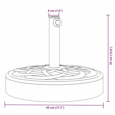 Skėčio nuo saulės pagrindas 38/48mm skersmens stulpams