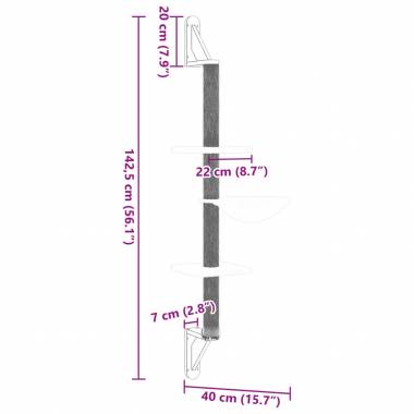 Draskyklė katėms su draskymo stovu, 142,5cm