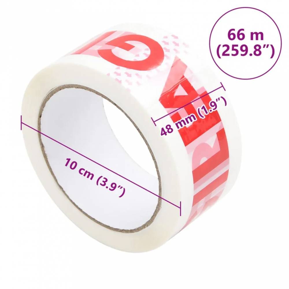 FRAGILE Print White Packing Tape 48mmx66m