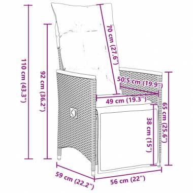 Bistro sodo komplektas su pagalvėmis