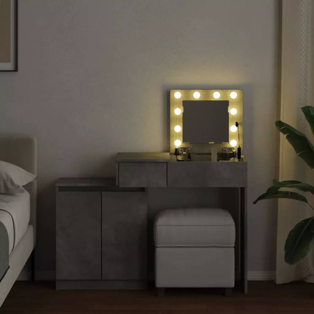 Kosmetinis staliukas su LED, 115x37x110,5cm