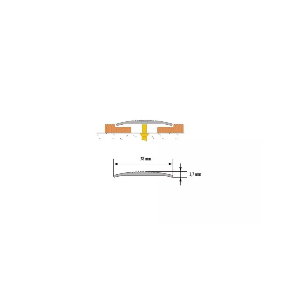 Jungiamoji juosta Cezar W-AL-LPOR-C0-090, sidabro, 0.9 m x 38 mm