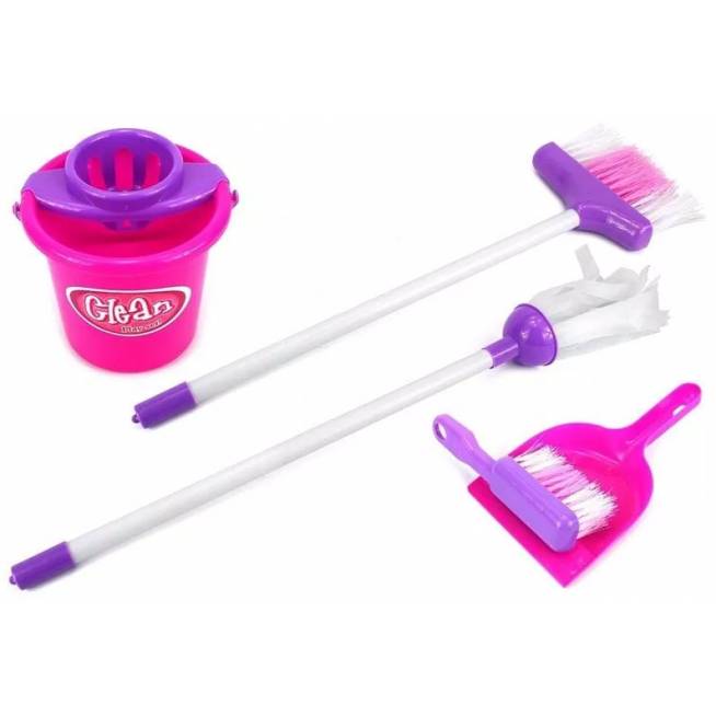 Namų ruošos žaislas, valymo rinkinys House Cleaning Set 513020655, balta/rožinė/violetinė