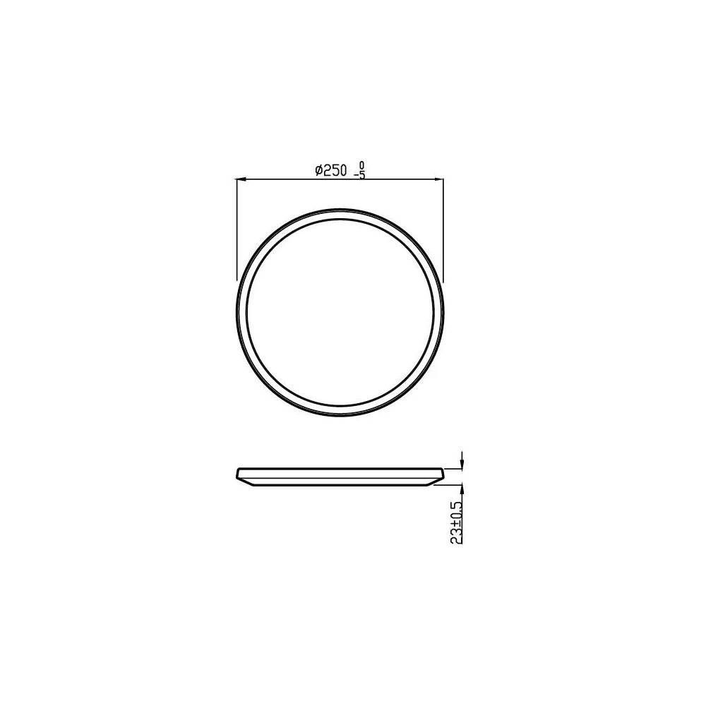 Šviestuvas Philips SuperSlim, 15W, LED, IP54, baltas/juodas, 25 cm x 2.3 cm