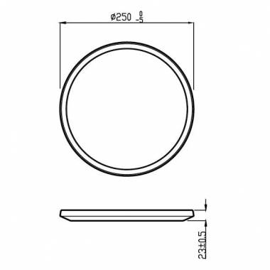 Šviestuvas Philips SuperSlim, 15W, LED, IP54, baltas/juodas, 25 cm x 2.3 cm