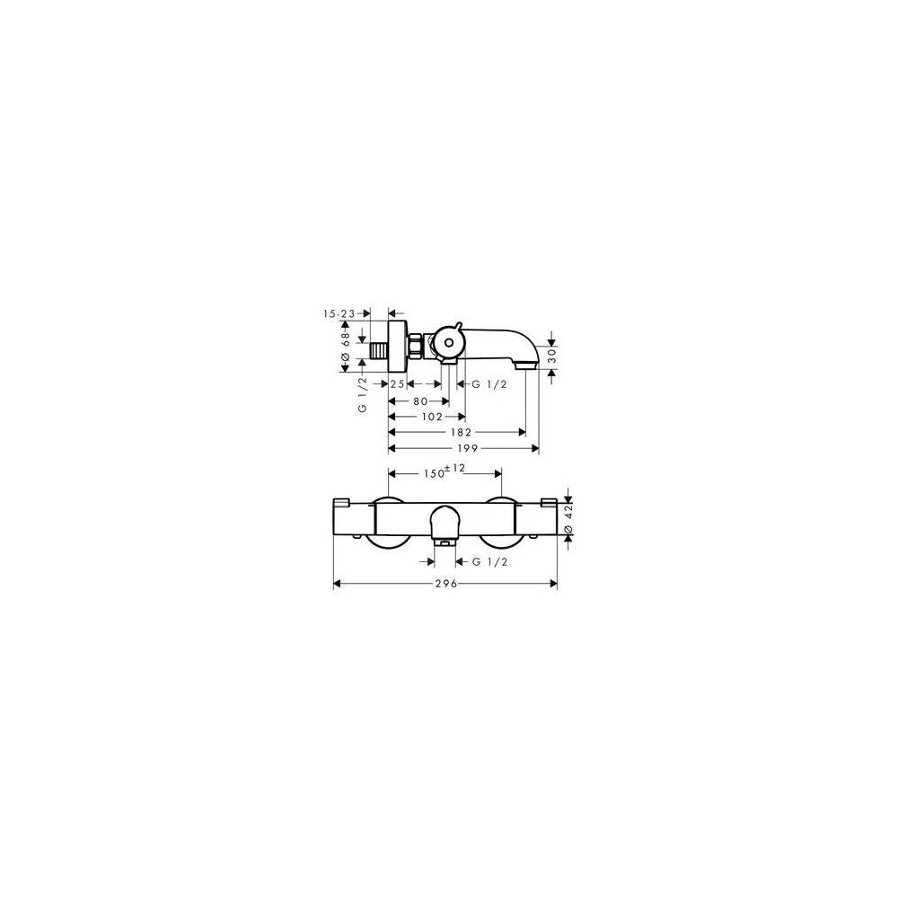 Termostatinis vonios maišytuvas Hansgrohe Ecostat 1001 CL