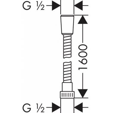 Dušo žarna Hansgrohe, 160 cm