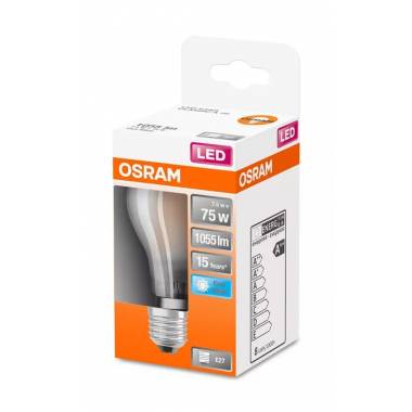 Lemputė Osram LED, A60, šaltai balta, E27, 7.5 W, 1055 lm