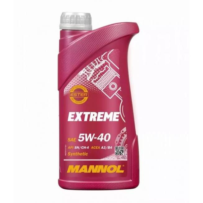 Variklių alyva Mannol Extreme 5W - 40, sintetinis, lengviesiems automobiliams, 1 l