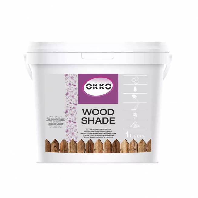 Impregnantas Okko Wood Shade, balta, 1 l