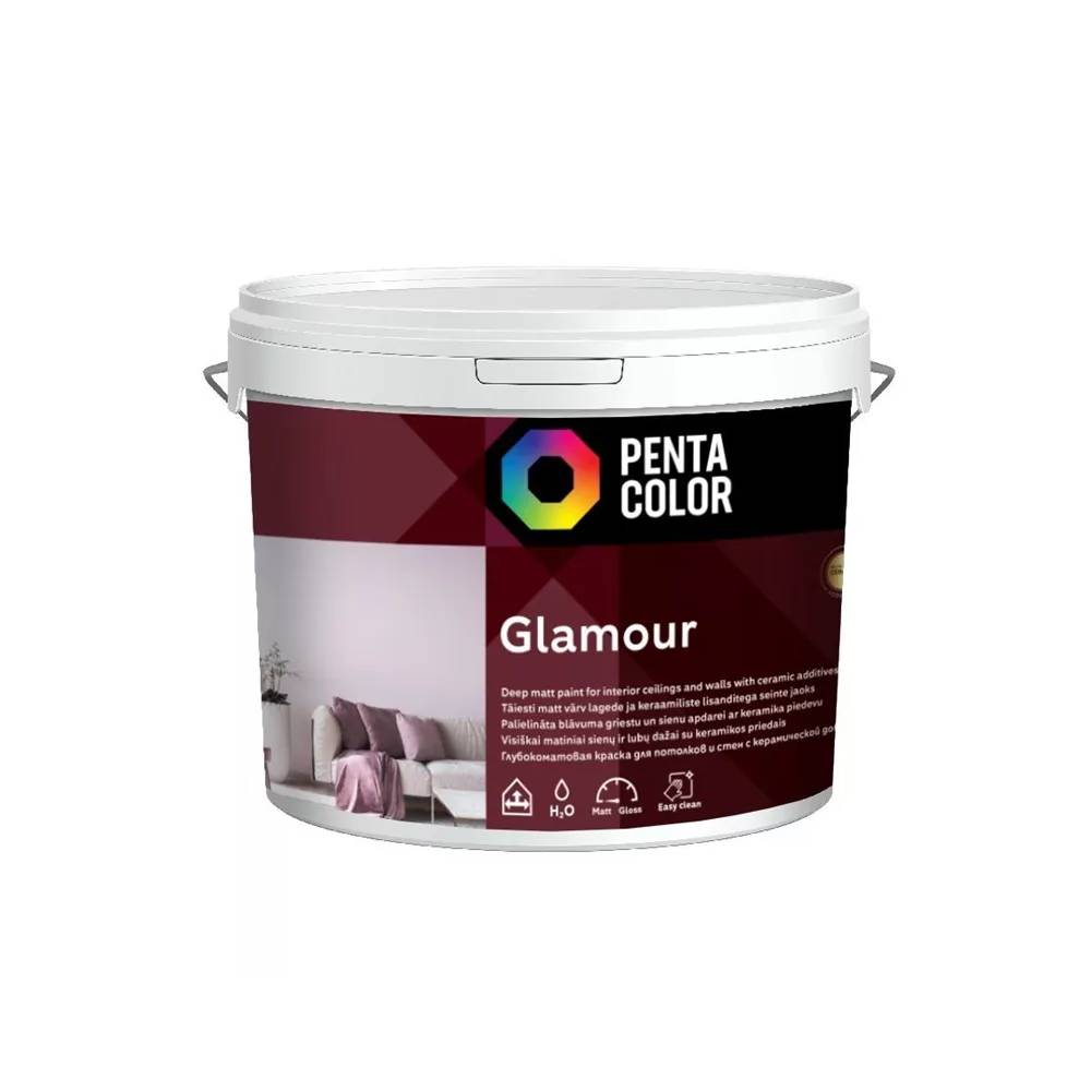 Dispersiniai dažai Pentacolor Glamour, balta, 5 l