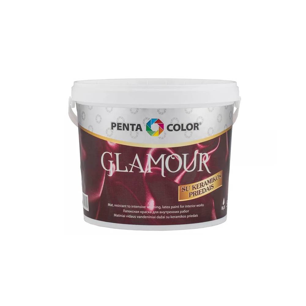 Dispersiniai dažai Pentacolor Glamour, balta, 5 l