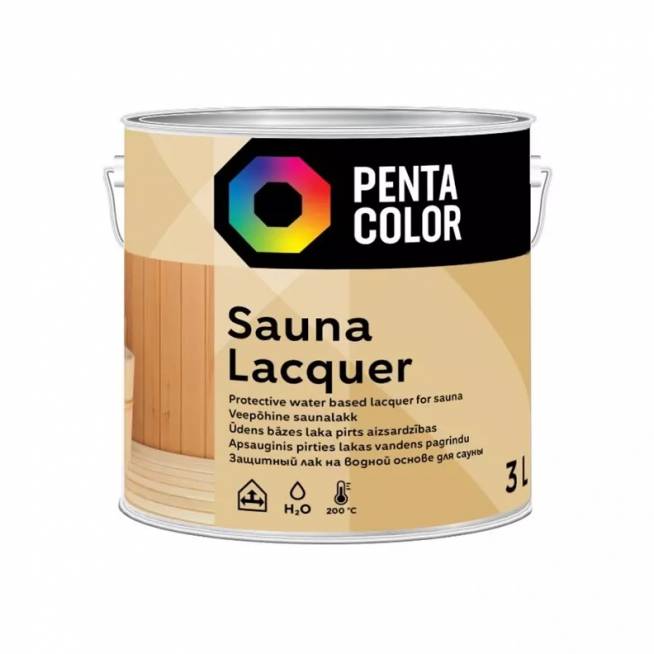 Lakas Pentacolor Sauna, 3 l, Skaidri