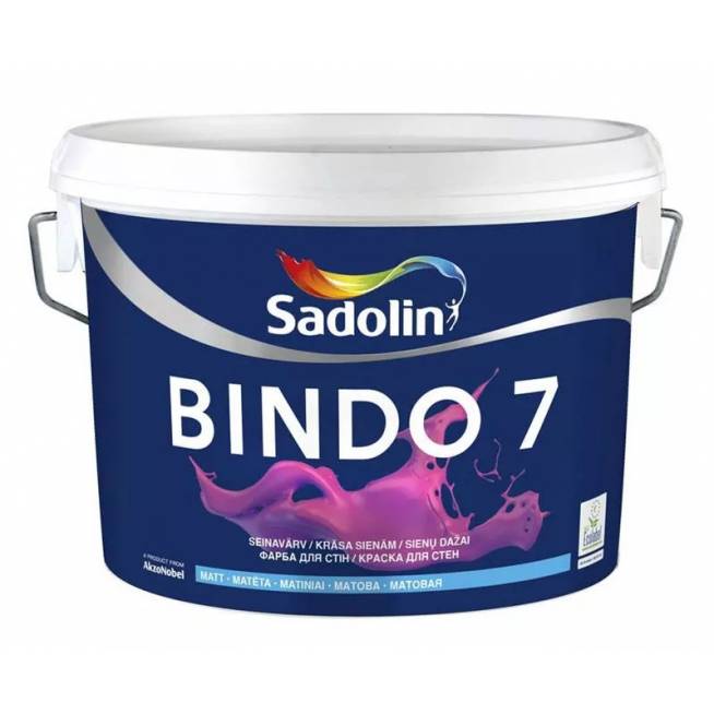 Dažai Sadolin Bindo 7, balta, 2.5 l